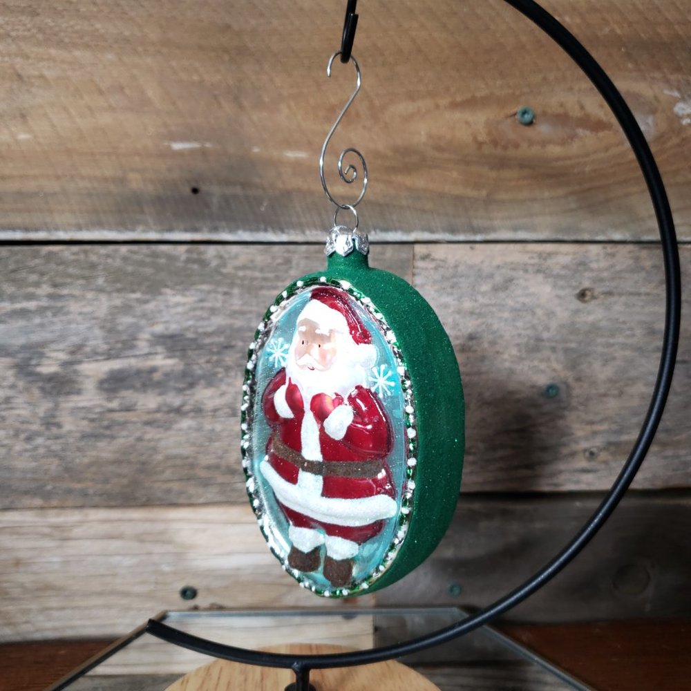 Sullivan's Handcrafted Glass Santa Ornament.  NWT Victorian - Retro - Glass